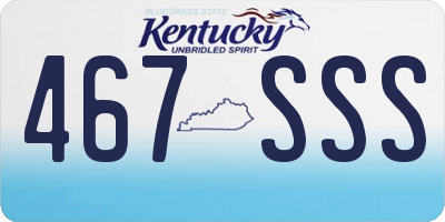 KY license plate 467SSS