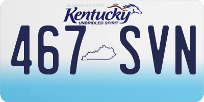 KY license plate 467SVN