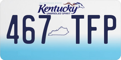 KY license plate 467TFP