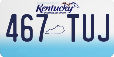 KY license plate 467TUJ