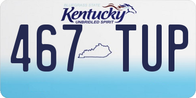 KY license plate 467TUP