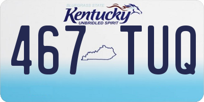 KY license plate 467TUQ