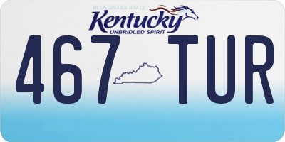 KY license plate 467TUR
