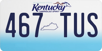 KY license plate 467TUS