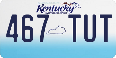 KY license plate 467TUT