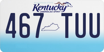 KY license plate 467TUU