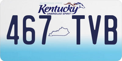 KY license plate 467TVB