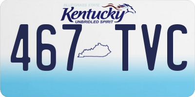 KY license plate 467TVC