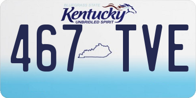 KY license plate 467TVE