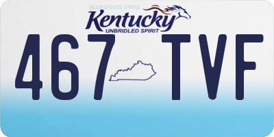 KY license plate 467TVF
