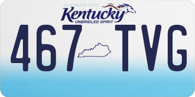 KY license plate 467TVG