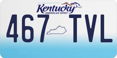 KY license plate 467TVL