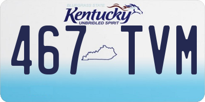 KY license plate 467TVM