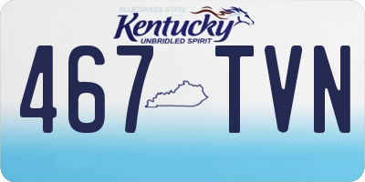KY license plate 467TVN