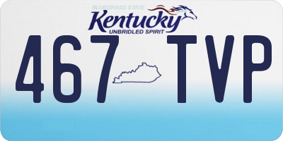 KY license plate 467TVP