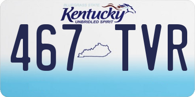KY license plate 467TVR