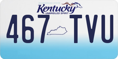 KY license plate 467TVU