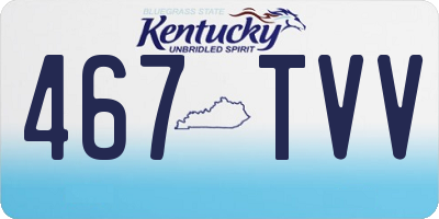 KY license plate 467TVV