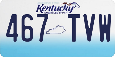 KY license plate 467TVW