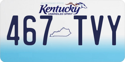 KY license plate 467TVY