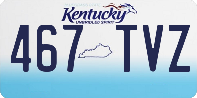 KY license plate 467TVZ
