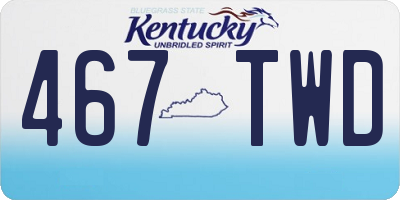 KY license plate 467TWD