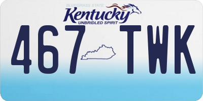 KY license plate 467TWK