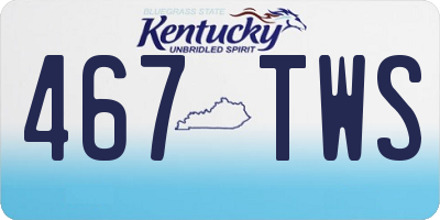 KY license plate 467TWS