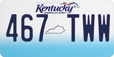 KY license plate 467TWW