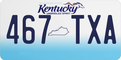KY license plate 467TXA
