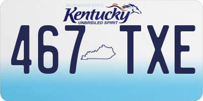KY license plate 467TXE