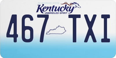 KY license plate 467TXI
