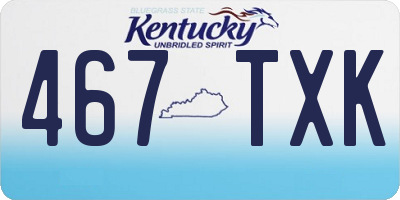 KY license plate 467TXK