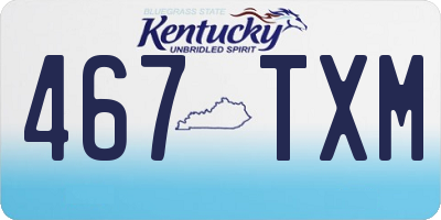KY license plate 467TXM