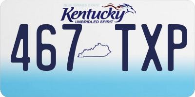 KY license plate 467TXP