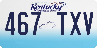 KY license plate 467TXV