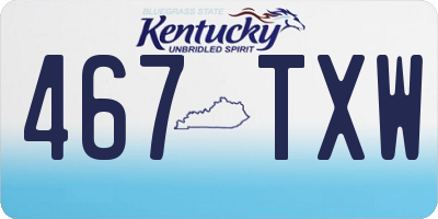 KY license plate 467TXW