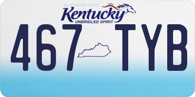 KY license plate 467TYB
