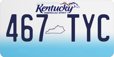 KY license plate 467TYC