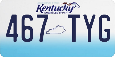 KY license plate 467TYG
