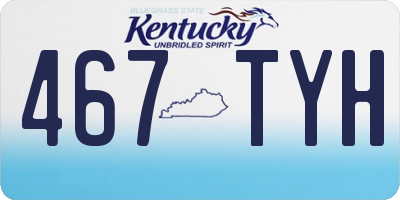 KY license plate 467TYH