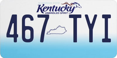 KY license plate 467TYI