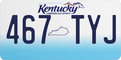 KY license plate 467TYJ