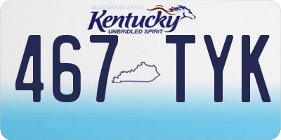 KY license plate 467TYK