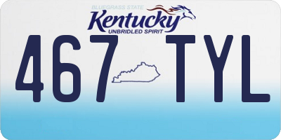 KY license plate 467TYL