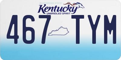KY license plate 467TYM