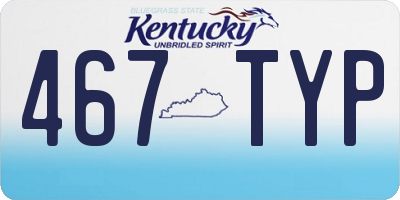 KY license plate 467TYP