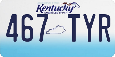 KY license plate 467TYR