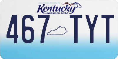 KY license plate 467TYT