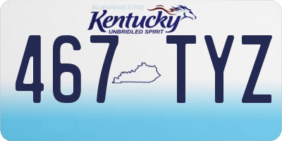 KY license plate 467TYZ